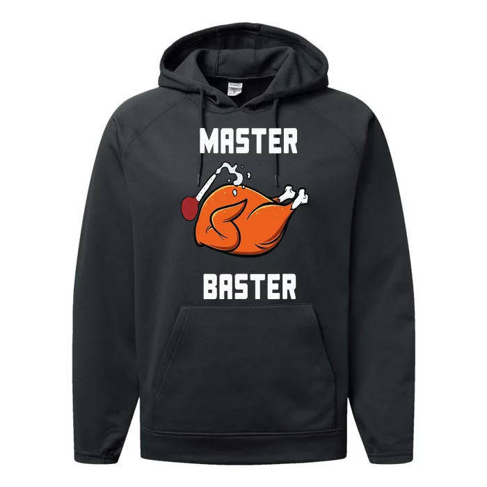 Master Baster Funny Turkey Baster Thanksgiving Performance Fleece Hoodie