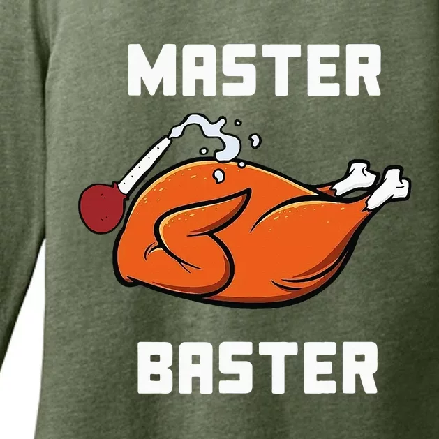 Master Baster Funny Turkey Baster Thanksgiving Womens CVC Long Sleeve Shirt