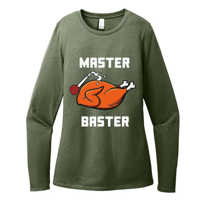 Master Baster Funny Turkey Baster Thanksgiving Womens CVC Long Sleeve Shirt