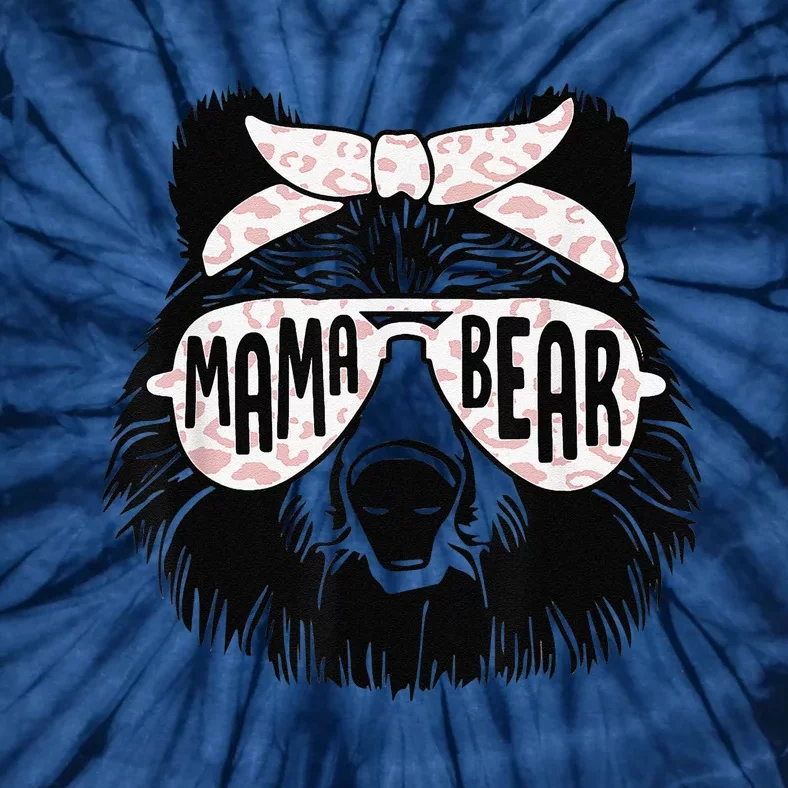 Mama Bear Face Sunglasses Mother Mother's Day Gift Tie-Dye T-Shirt