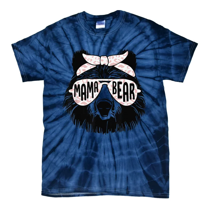 Mama Bear Face Sunglasses Mother Mother's Day Gift Tie-Dye T-Shirt