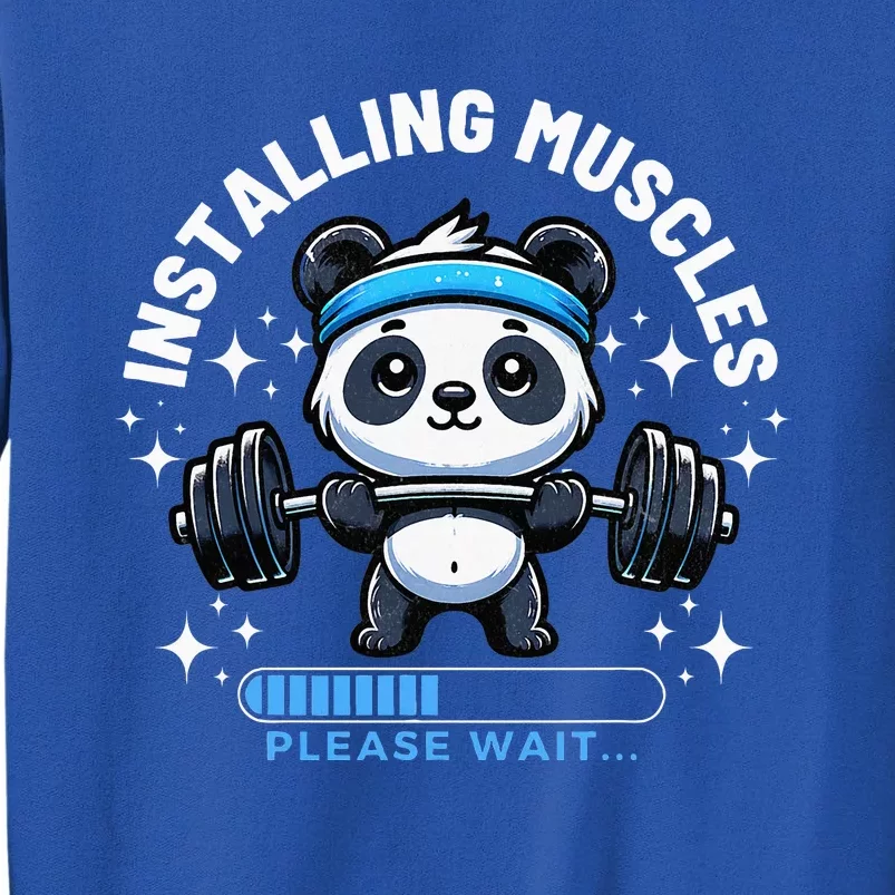 Muscle Building Fitness Panda Weight Lifting Barbell Workout Sweatshirt