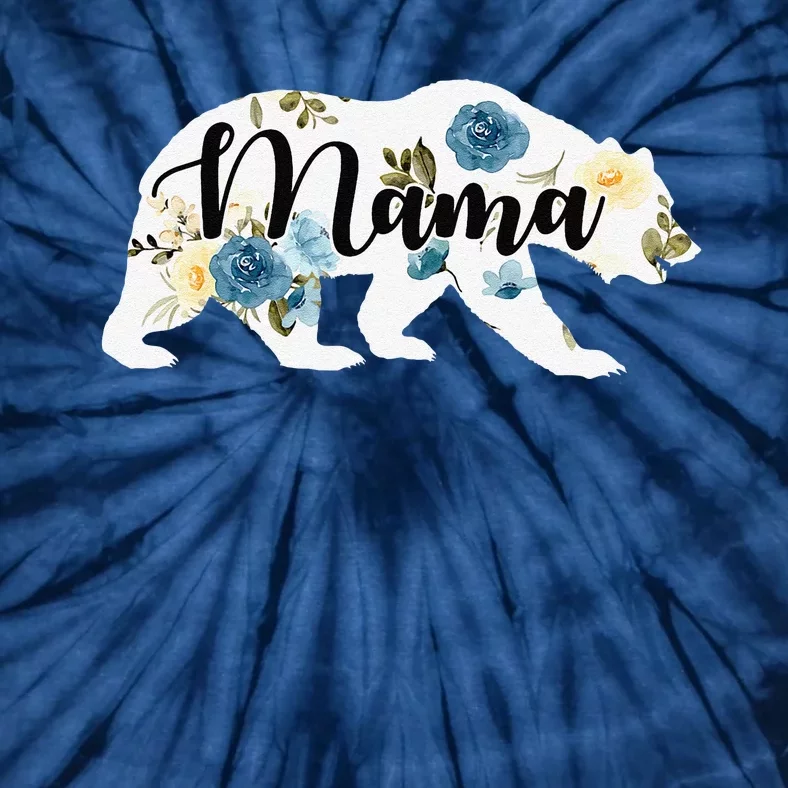 Mama Bear Floral Flower Matching Family Cute Mother's Day Tie-Dye T-Shirt