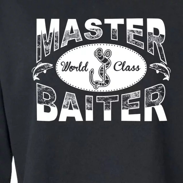 Master Baiter Fishing Cropped Pullover Crew