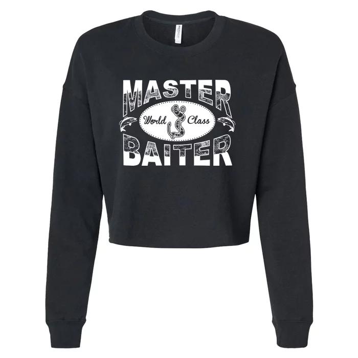 Master Baiter Fishing Cropped Pullover Crew