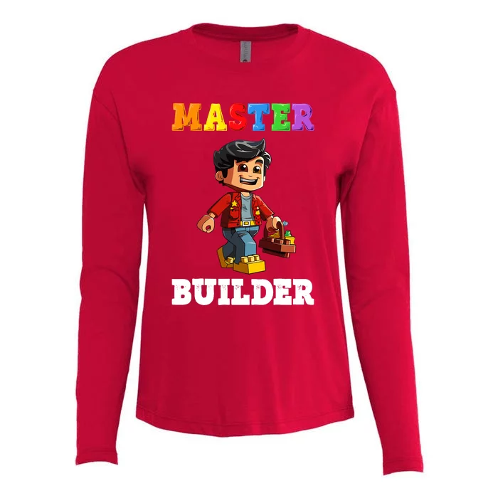 Master Builder Funny Block Brick Building Toys Boy Womens Cotton Relaxed Long Sleeve T-Shirt