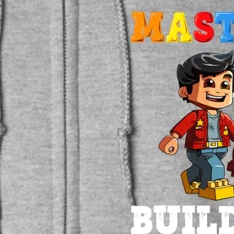 Master Builder Funny Block Brick Building Toys Boy Full Zip Hoodie