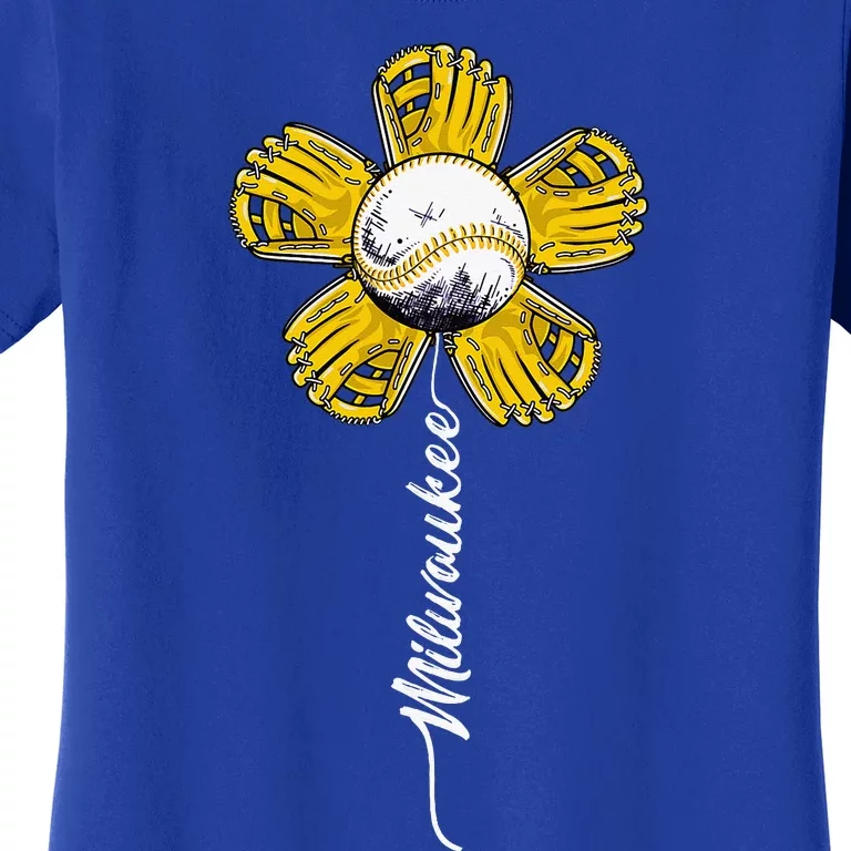 Milwaukee Baseball Flower Baseball Fans Women's T-Shirt