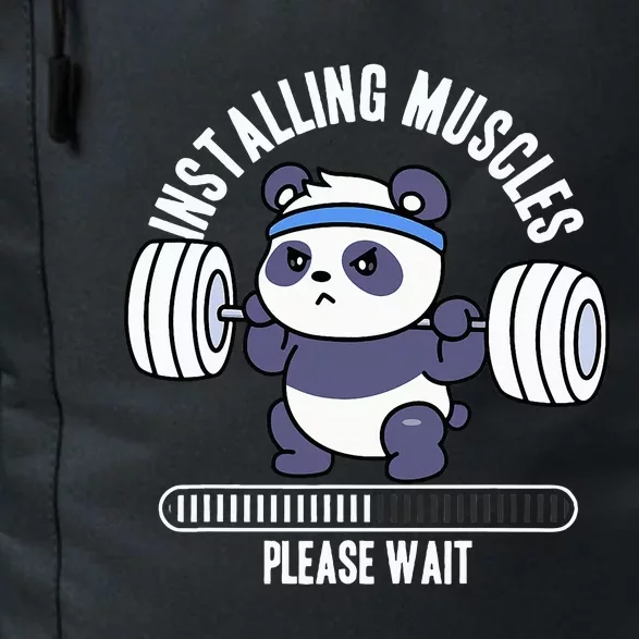 Muscle Building Fitness Panda Weight Lifting Barbell Workout Daily Commute Backpack