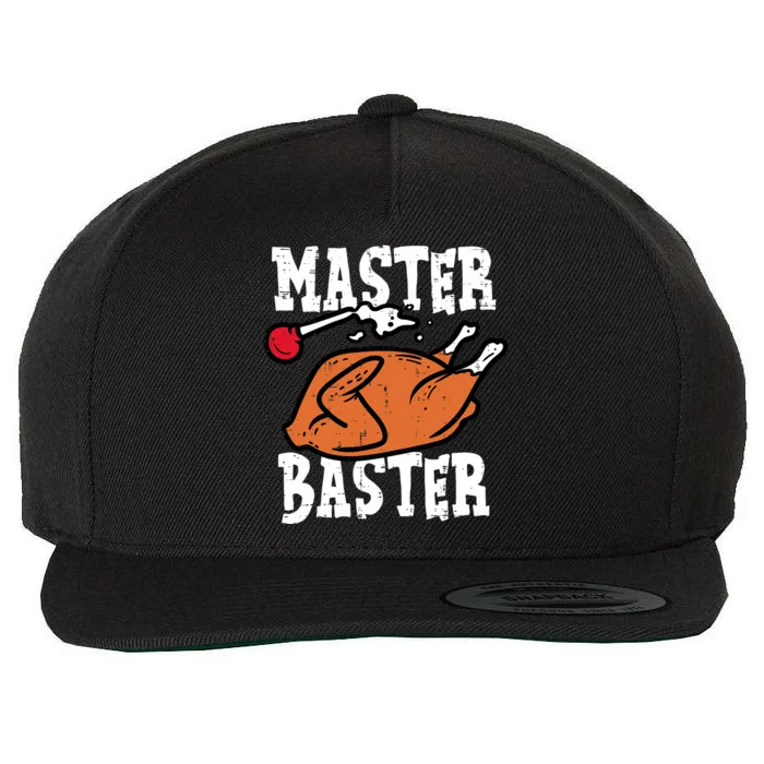 Master Baster Funny Turkey Print Happy Thanksgiving Day Wool Snapback Cap