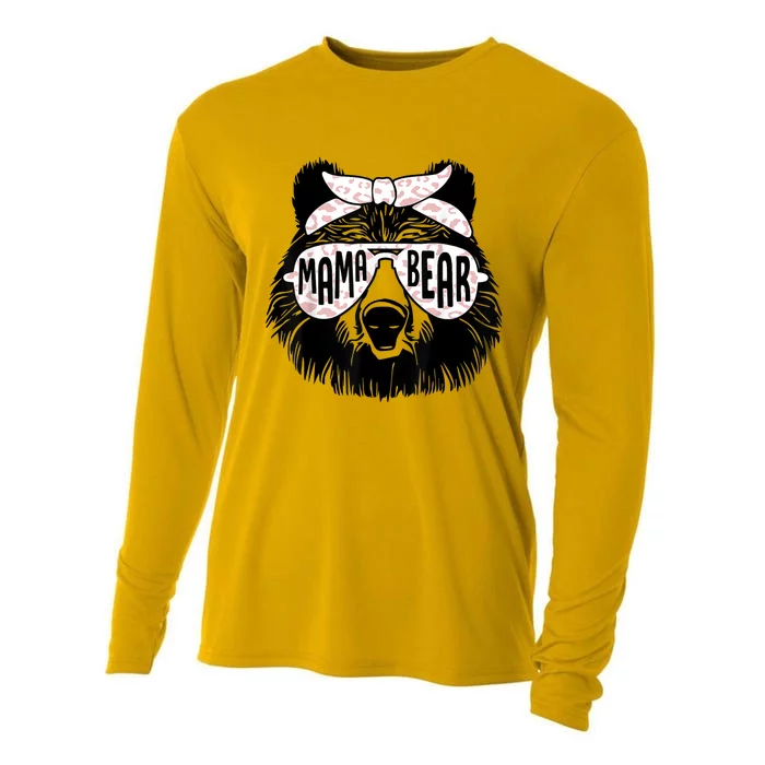 Mama Bear Face Sunglasses Mother Mom Mommy Mother's Day Cooling Performance Long Sleeve Crew