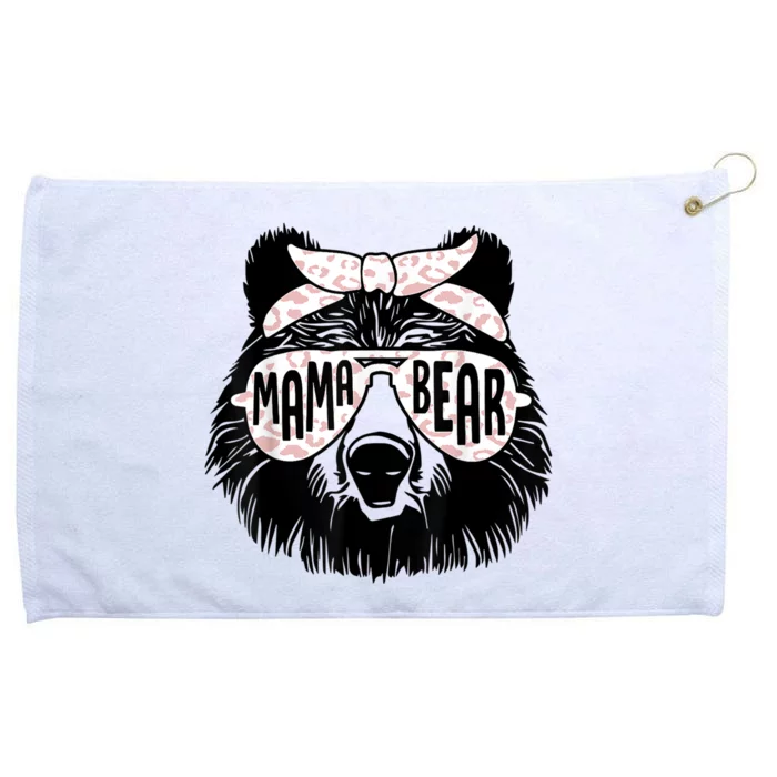 Mama Bear Face Sunglasses Mother Mom Mommy Mother's Day Grommeted Golf Towel