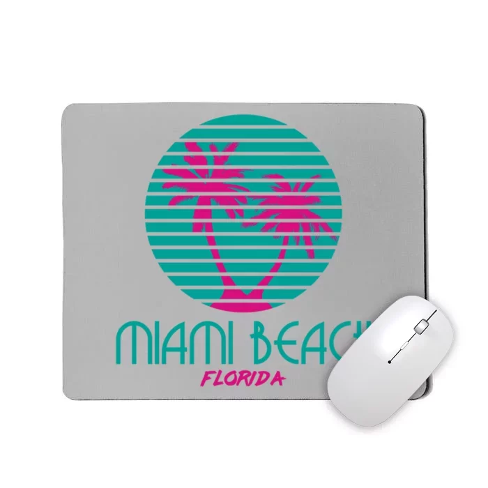 Miami Beach Florida Meaningful Gift Cool Gift Fl Retro Mousepad