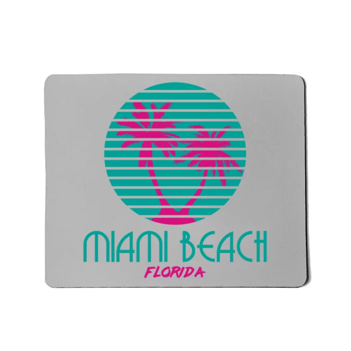 Miami Beach Florida Meaningful Gift Cool Gift Fl Retro Mousepad