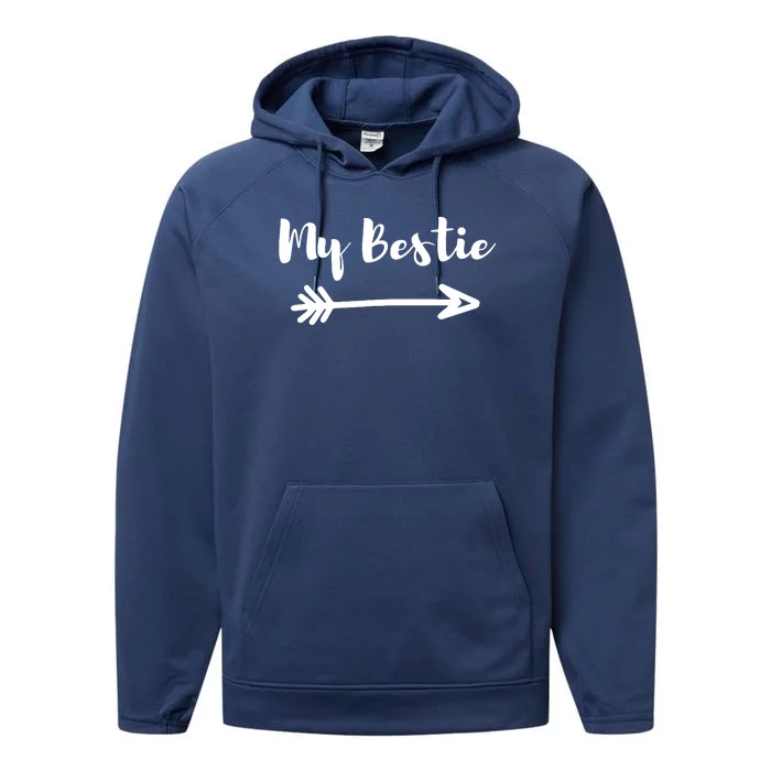 My Bestie Funny Performance Fleece Hoodie