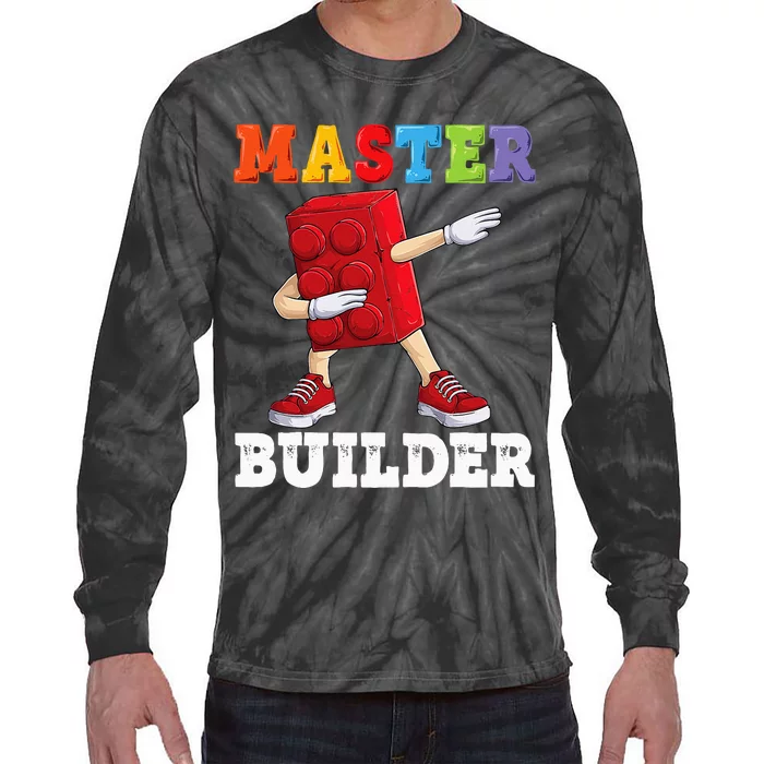 Master Builder Funny Building Blocks Bricks Tie-Dye Long Sleeve Shirt