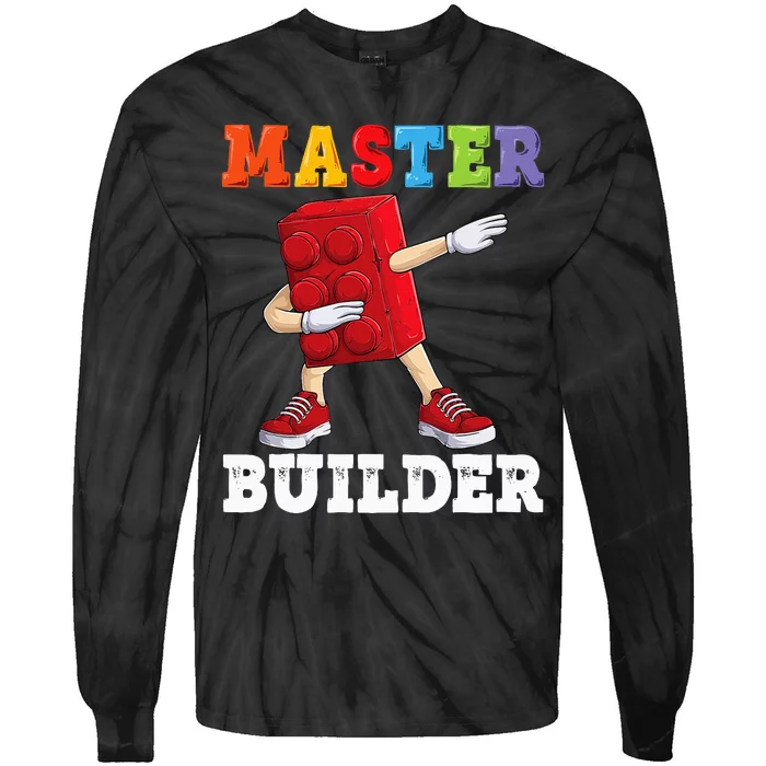 Master Builder Funny Building Blocks Bricks Tie-Dye Long Sleeve Shirt