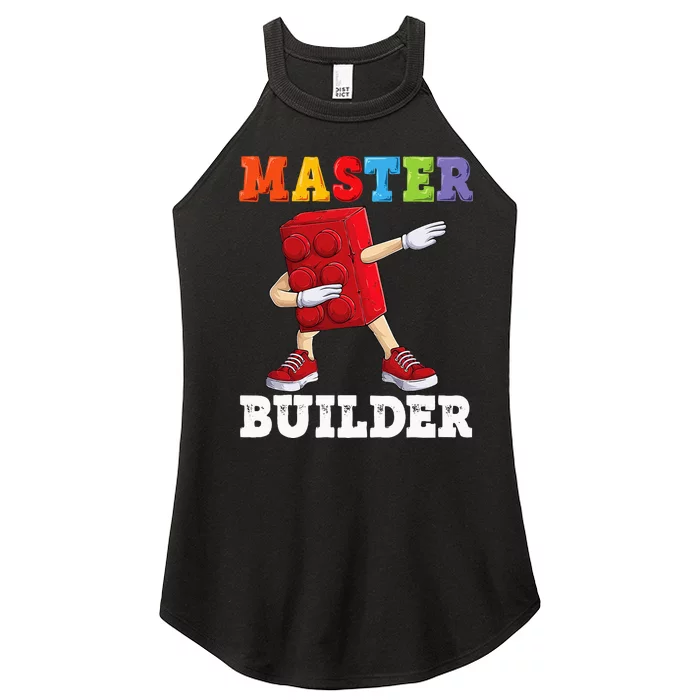 Master Builder Funny Building Blocks Bricks Women’s Perfect Tri Rocker Tank