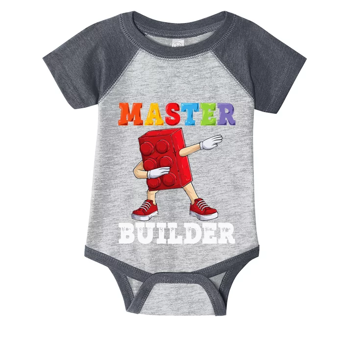 Master Builder Funny Building Blocks Bricks Infant Baby Jersey Bodysuit