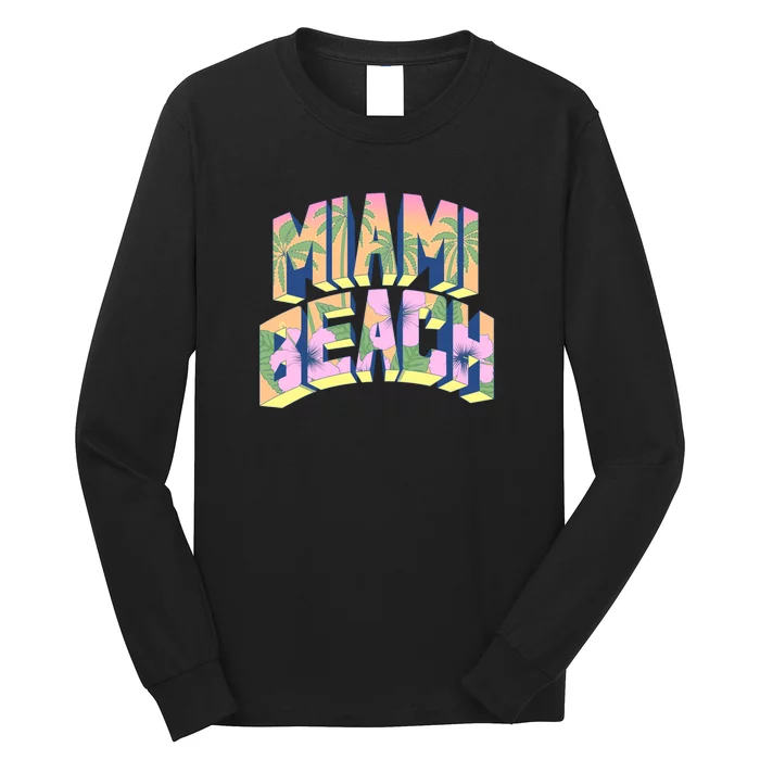 Miami Beach Floral Long Sleeve Shirt