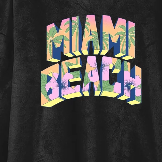 Miami Beach Floral Hooded Wearable Blanket