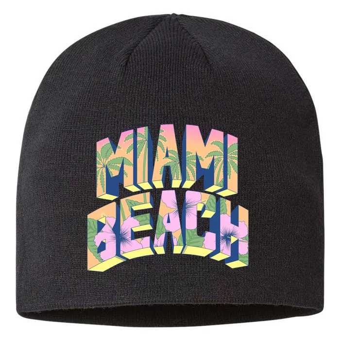 Miami Beach Floral 8 1/2in Sustainable Knit Beanie