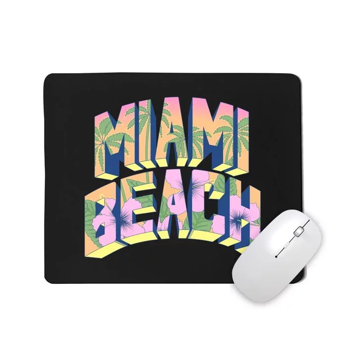 Miami Beach Floral Mousepad