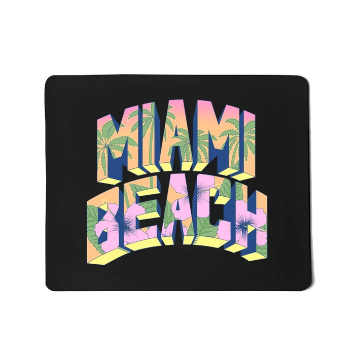 Miami Beach Floral Mousepad