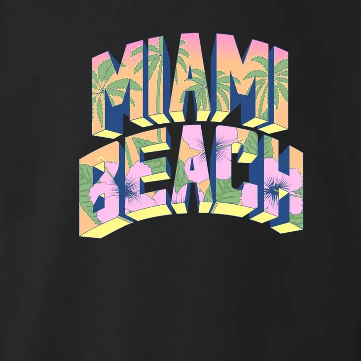 Miami Beach Floral Toddler Hoodie