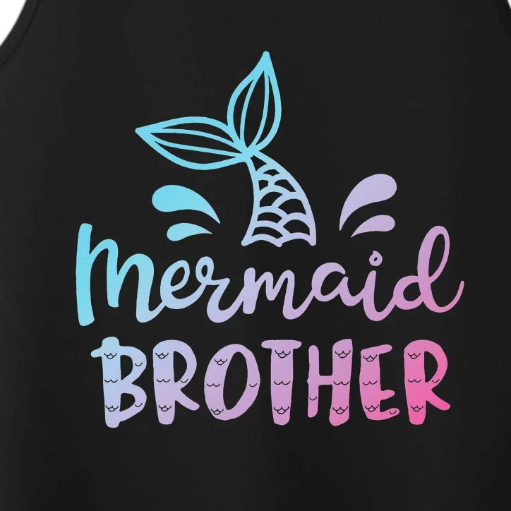 Mermaid Brother Funny Merman Family Matching Birthday Gifts Performance Tank