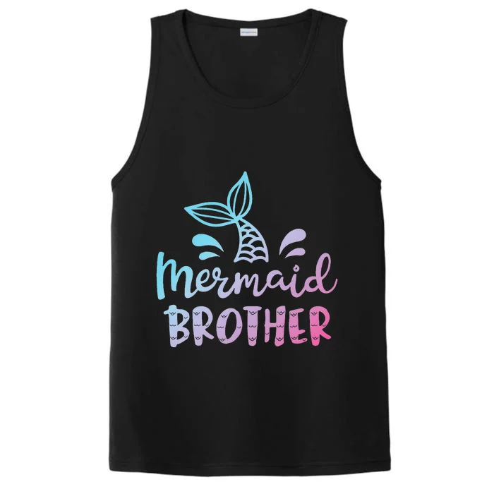 Mermaid Brother Funny Merman Family Matching Birthday Gifts Performance Tank