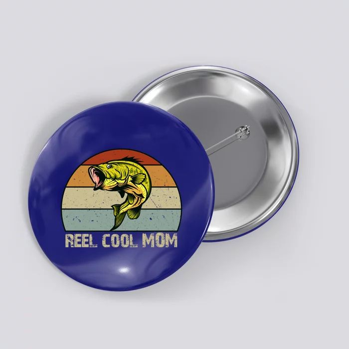 Mom Bass Fishing Funny Gift For Bass Fisher Moms Gift Button