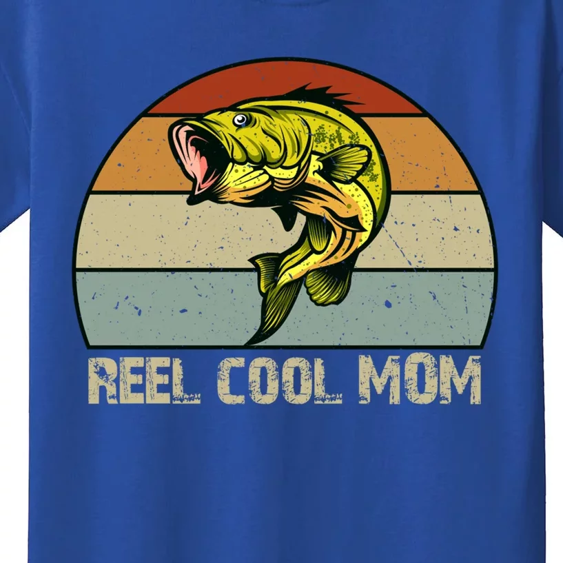 Mom Bass Fishing Funny Gift For Bass Fisher Moms Gift Kids T-Shirt