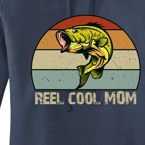 Mom Bass Fishing Funny Gift For Bass Fisher Moms Gift Women's Pullover Hoodie