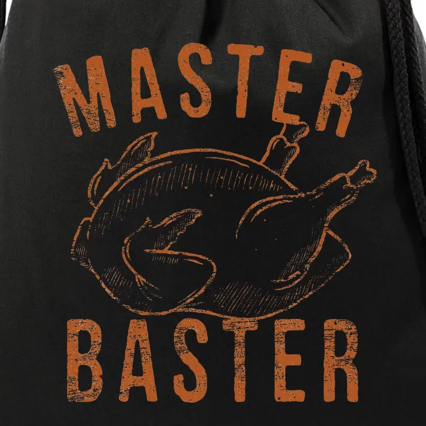 Master Baster Funny Turkey Print Happy Thanksgiving Day Drawstring Bag