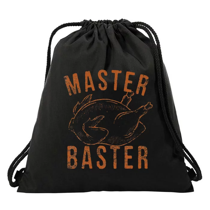 Master Baster Funny Turkey Print Happy Thanksgiving Day Drawstring Bag