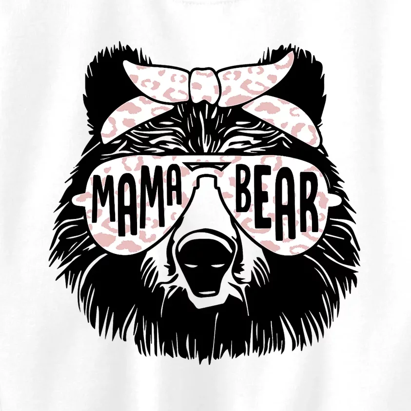 Mama Bear Face Sunglasses Mother Mom Mommy Mothers Day Kids Sweatshirt