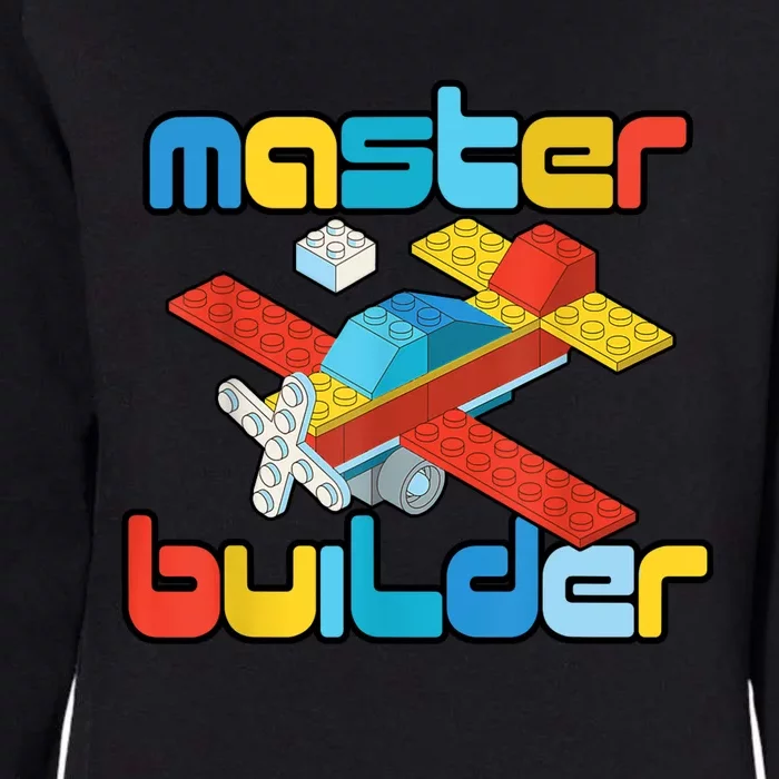 Master Builder Funny Building Blocks Brick Block Toy Womens California Wash Sweatshirt