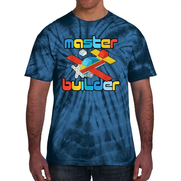 Master Builder Funny Building Blocks Brick Block Toy Tie-Dye T-Shirt