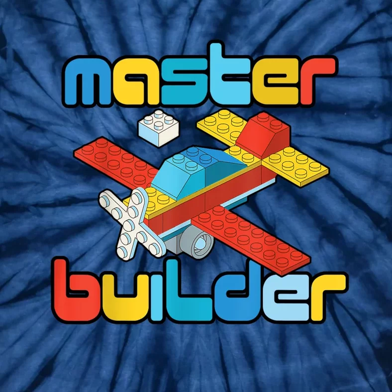 Master Builder Funny Building Blocks Brick Block Toy Tie-Dye T-Shirt