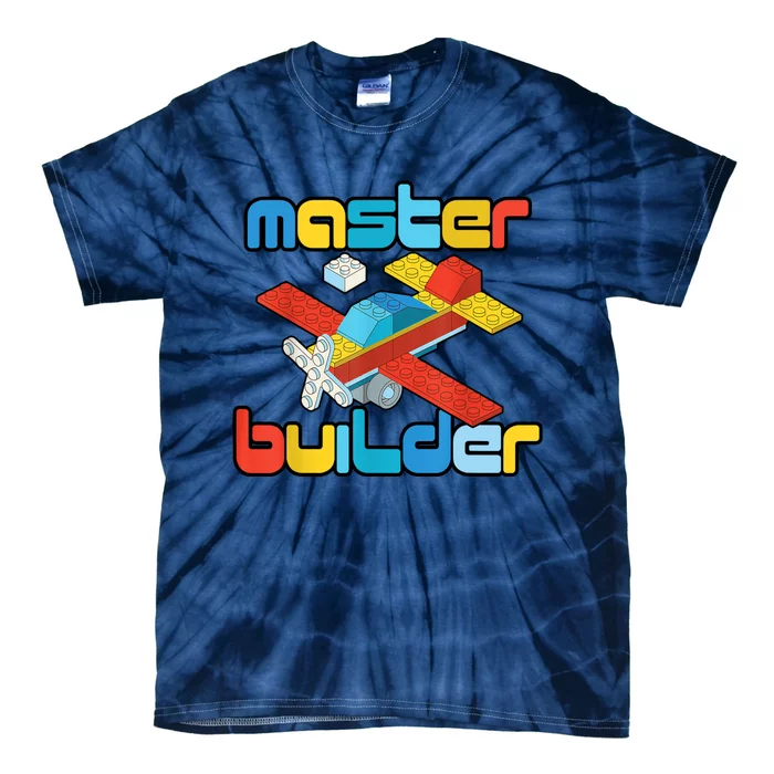 Master Builder Funny Building Blocks Brick Block Toy Tie-Dye T-Shirt