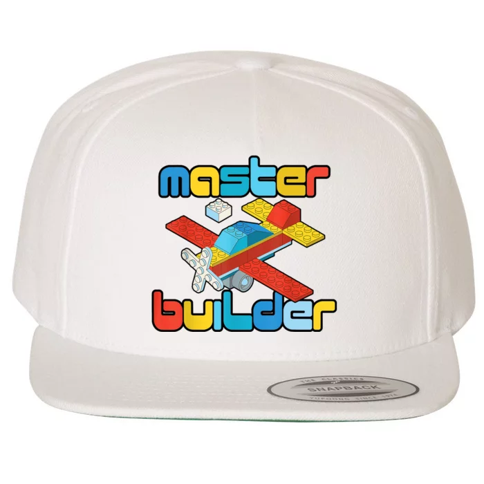 Master Builder Funny Building Blocks Brick Block Toy Wool Snapback Cap