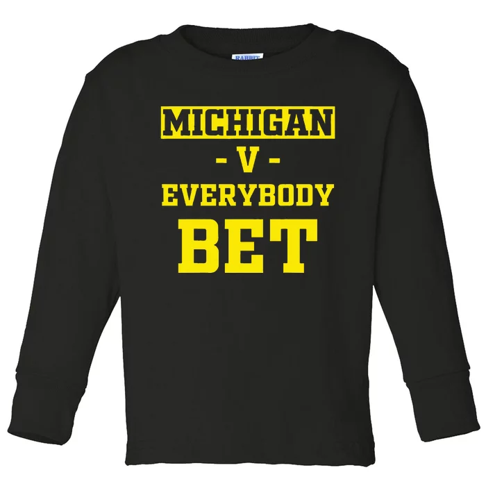 Michigan BET For Michigan BET Toddler Long Sleeve Shirt