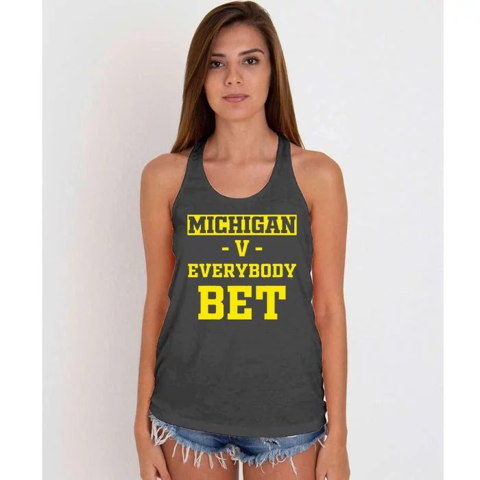 Michigan BET For Michigan BET Women's Knotted Racerback Tank