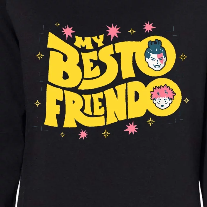 My Besto Friendo Kawaii Anime Saying Art Womens California Wash Sweatshirt