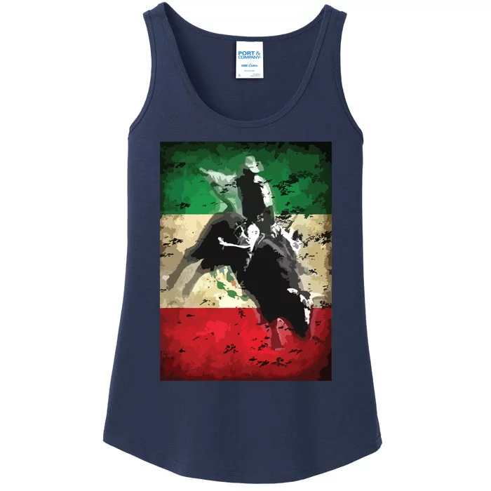 Mexico BullRiding For Ranch Rider Mexican Cowboy Ladies Essential Tank