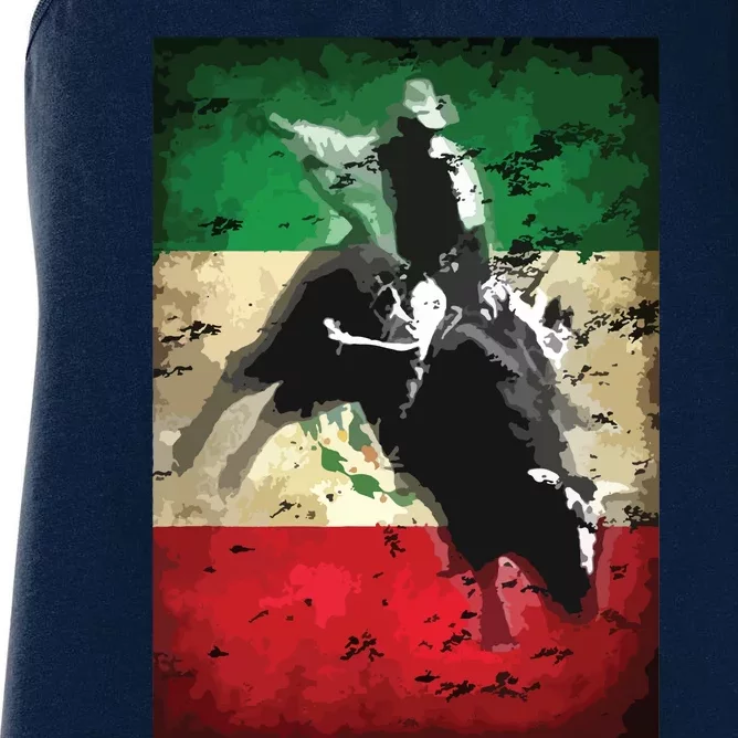 Mexico BullRiding For Ranch Rider Mexican Cowboy Women's Racerback Tank