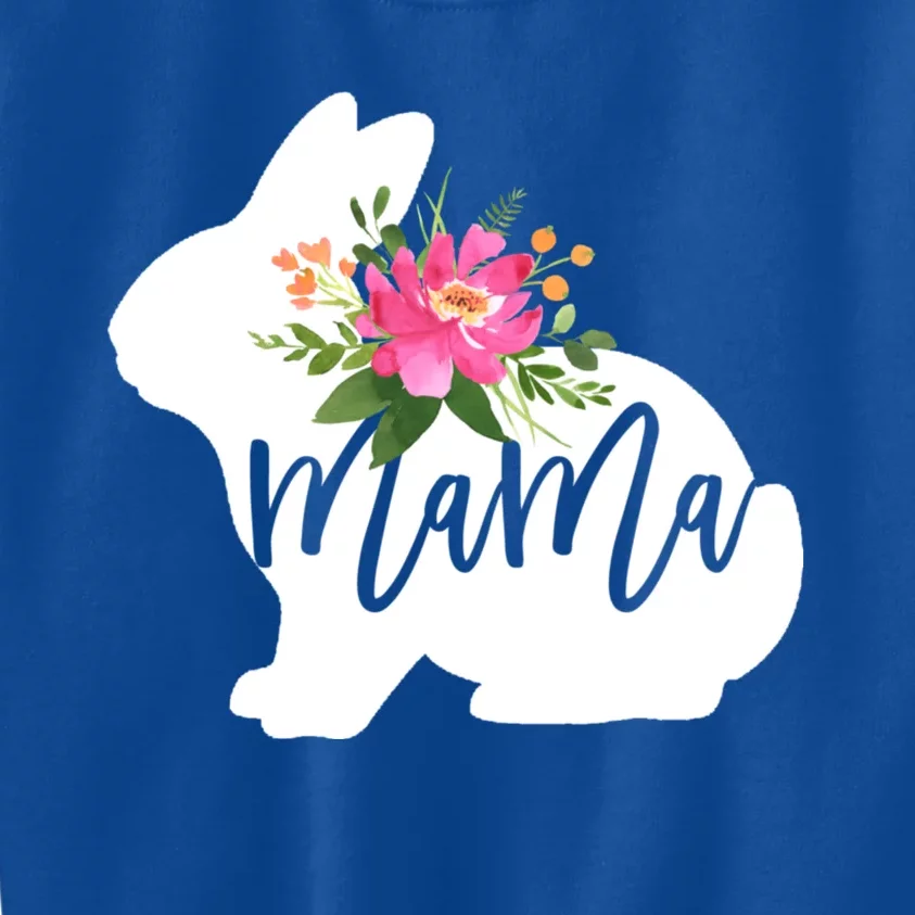 Mama Bunny Floral Mommy Bunny Easter Mom Gift Kids Sweatshirt