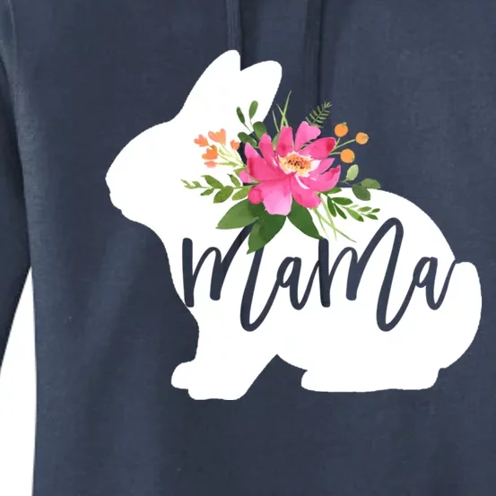 Mama Bunny Floral Mommy Bunny Easter Mom Gift Women's Pullover Hoodie