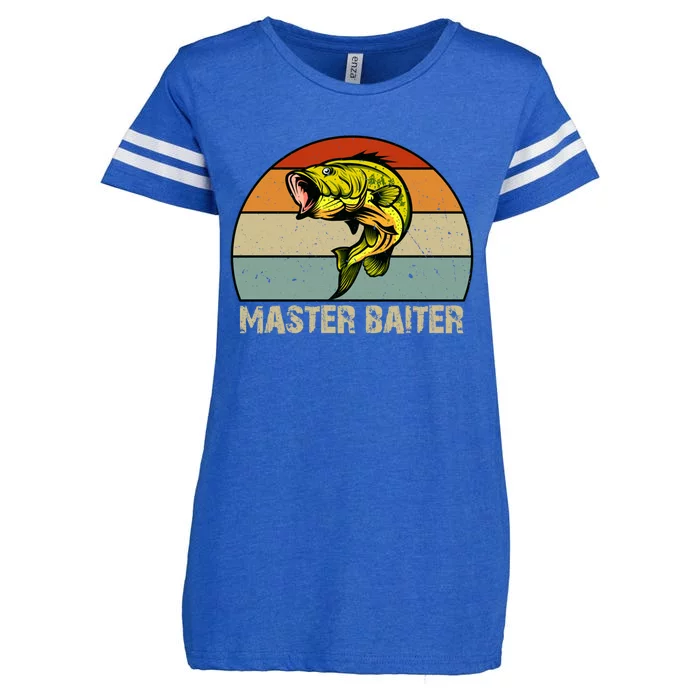 Master Baiter Funny Bass Fishing Funny Gift Dads Gift Enza Ladies Jersey Football T-Shirt